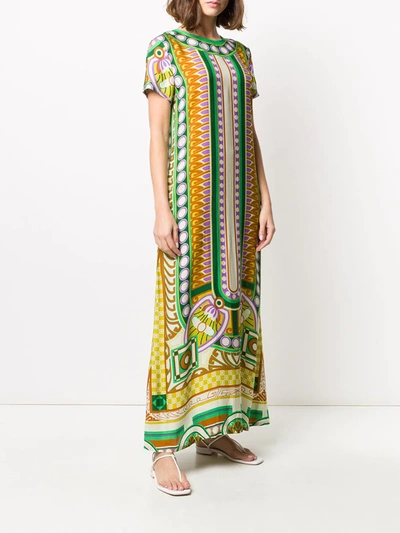 Shop La Doublej Short-sleeve Maxi Dress In Yellow