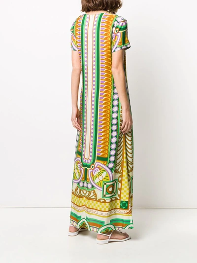 Shop La Doublej Short-sleeve Maxi Dress In Yellow