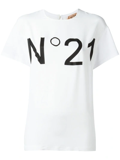 Shop N°21 Logo Print T-shirt In White