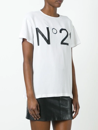 Shop N°21 Logo Print T-shirt In White