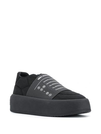 Shop Mm6 Maison Margiela Platform Low-top Sneakers In Black
