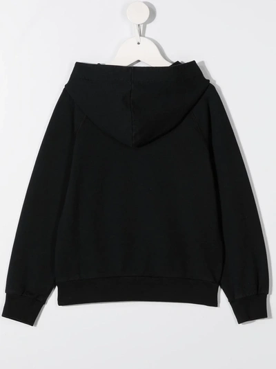 Shop Dondup D-logo Hoodie In Black