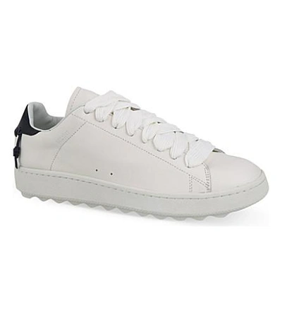 Shop Coach Leather Low-top Trainers In White