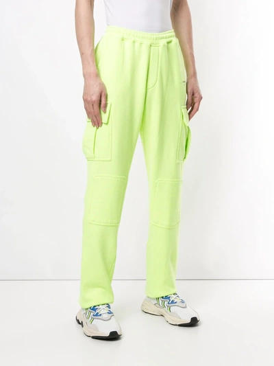 Shop Off-white Pocket-detail Elasticated Track Pants In Yellow