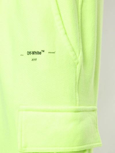 Shop Off-white Pocket-detail Elasticated Track Pants In Yellow