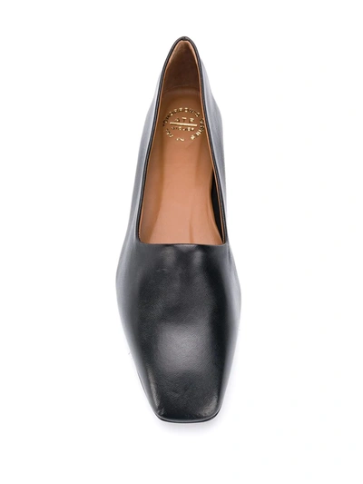 Shop Atp Atelier Square Toe Loafers In Black