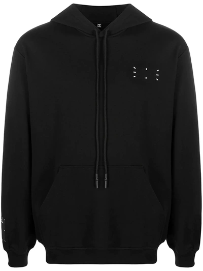 Shop Mcq By Alexander Mcqueen Graphic-print Long-sleeved Hoodie In Black