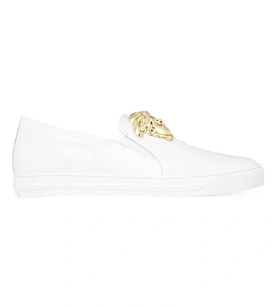 Shop Versace Medusa Pump Skate Shoes In White