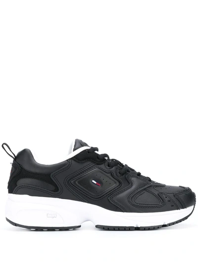 Tommy Jeans Heritage Chunky Sole Sneakers In Black