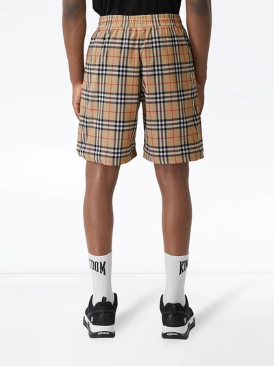 Burberry Vintage Check-printed Shorts In Neutrals