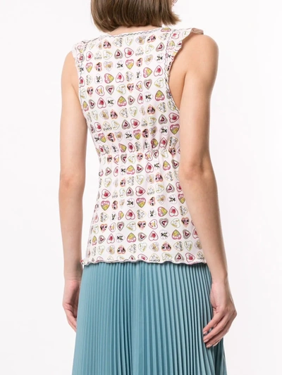 Pre-owned Chanel 2006 Valentine Heart Print Vest In Pink
