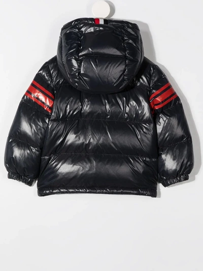 Shop Moncler Padded Down Jacket In Blue