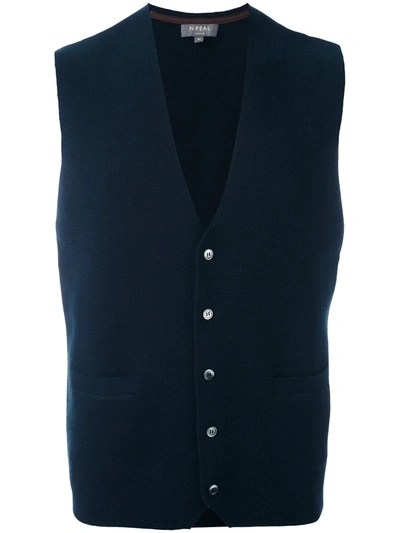 Shop N•peal 'the Chelsea Milano' Waistcoat In Blue