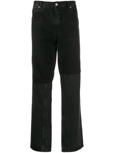 Shop Martine Rose Straight Leg Jeans In Black