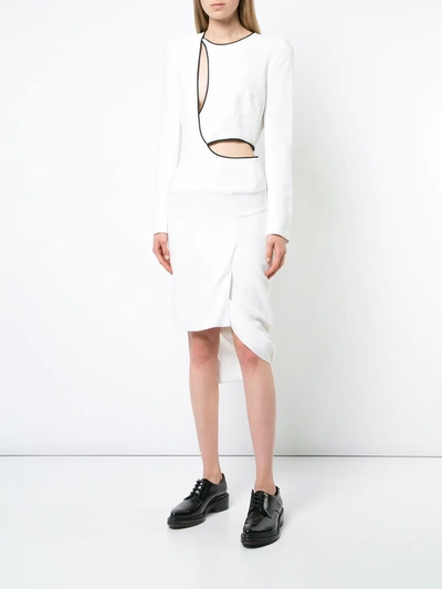 Shop Haider Ackermann Cutout Asymmetric Dress In White