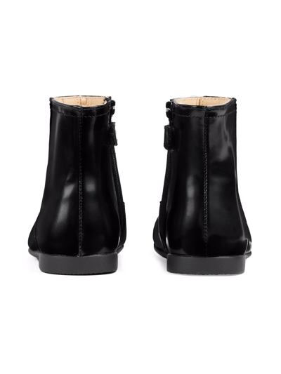 Shop Gucci Heart-patch Ankle Boots In Black