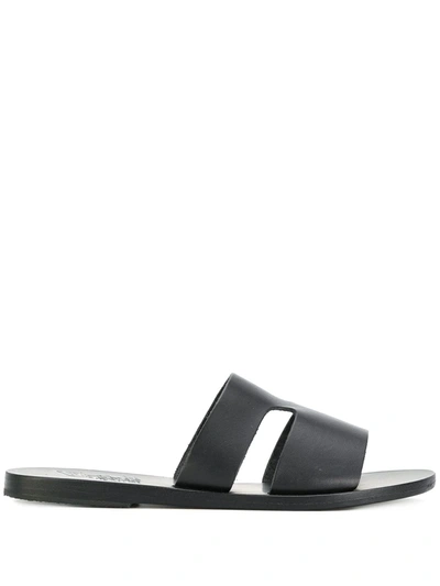 Shop Ancient Greek Sandals Classic Slip-on Sandals In Black