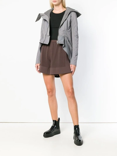 Rick Owens Knitted Shorts In Brown