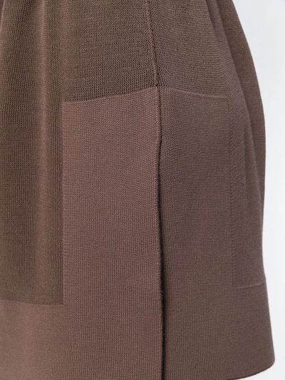 Shop Rick Owens Knitted Shorts In Brown