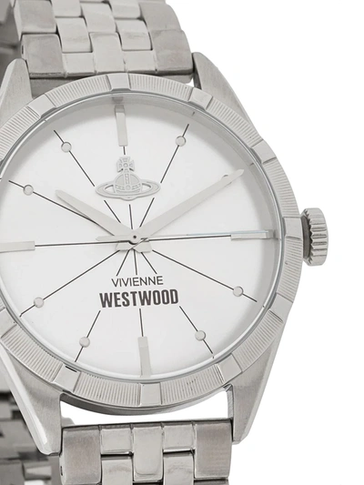 Shop Vivienne Westwood Conduit 40mm Watch In Silver
