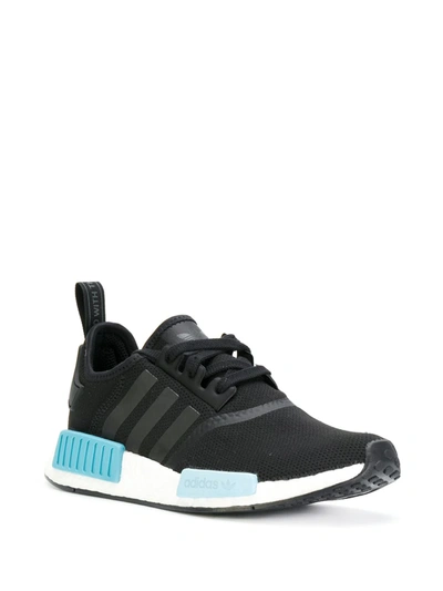 Shop Adidas Originals Nmd R1 "icey Blue" Sneakers In Black