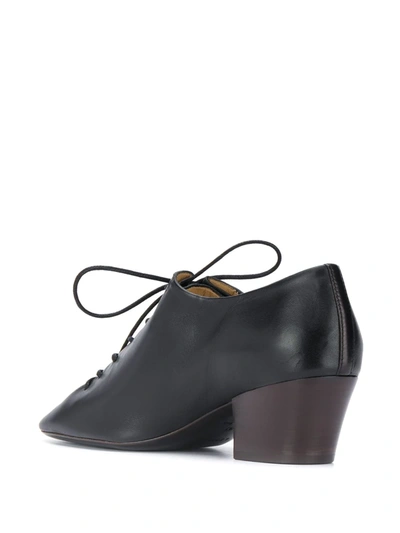 Shop Lemaire Square Toe Lace-up Shoes In Black