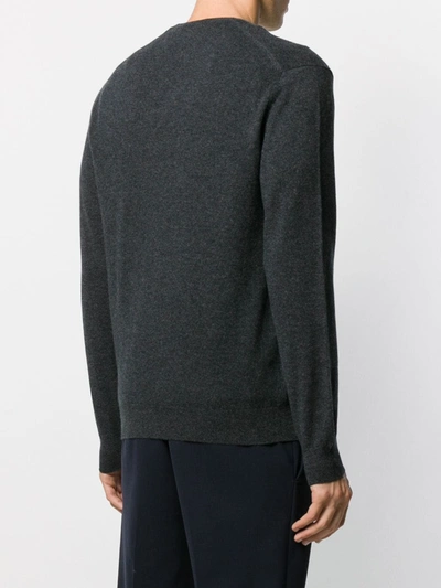 N•peal The Burlington V-neck Jumper In Grey