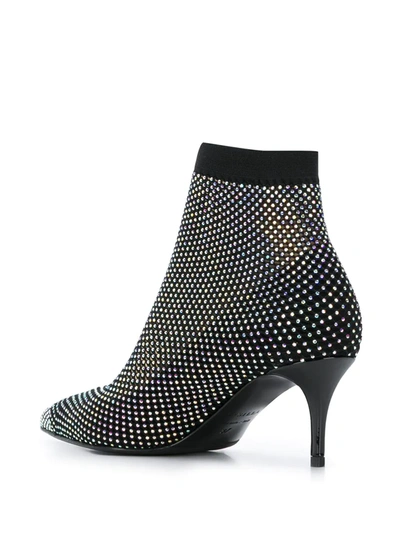 Shop Le Silla Gilda Crystal-embellished Boot Pumps In Black