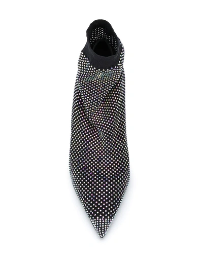 Le Silla Gilda Crystal-embellished Boot Pumps In Black
