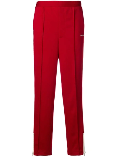 AMBUSH SIDE STRIPE TRACK TROUSERS - 红色