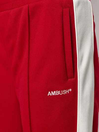 Ambush Side Stripe Track Trousers In Red
