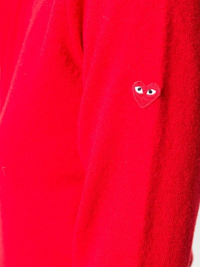 Shop Comme Des Garçons Play Classic Knit Sweater In Red