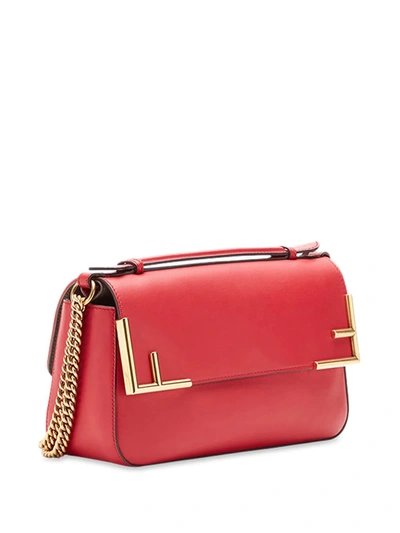 Shop Fendi Ff Double-sided Shoulder Bag In Red