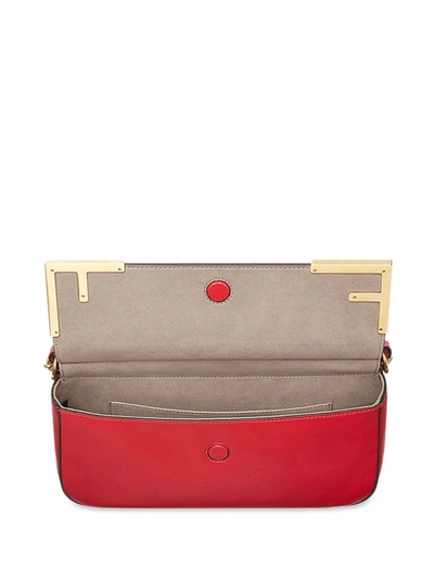 Shop Fendi Ff Double-sided Shoulder Bag In Red