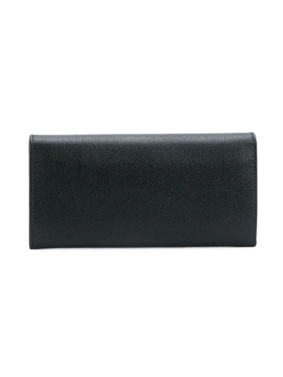 Ferragamo Foldover Gancio Wallet In Black