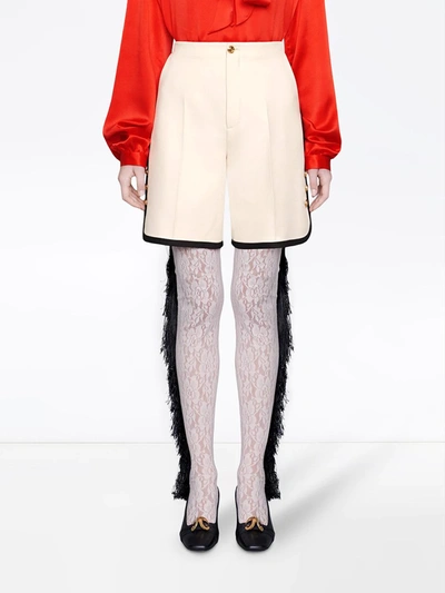 Shop Gucci Wool-silk Shorts In Black