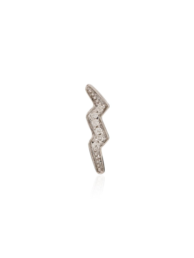 Shop Andrea Fohrman 14kt White Gold Diamond Mini Stud Earring