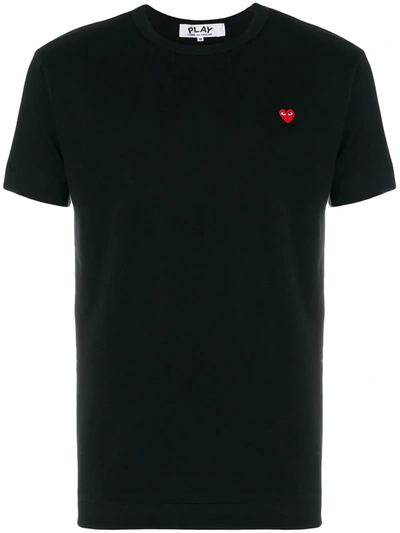 Shop Comme Des Garçons Play Heart Patch T-shirt In Black