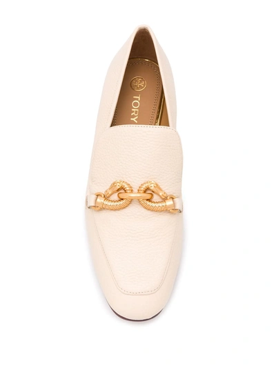 Shop Tory Burch Jessa 25mm Pebbled Loafers In Neutrals