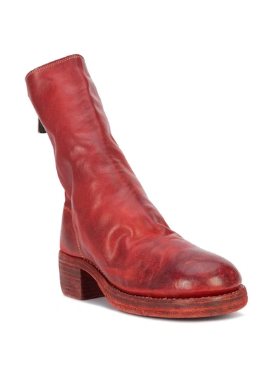 Shop Guidi Calf-length Boots In Red