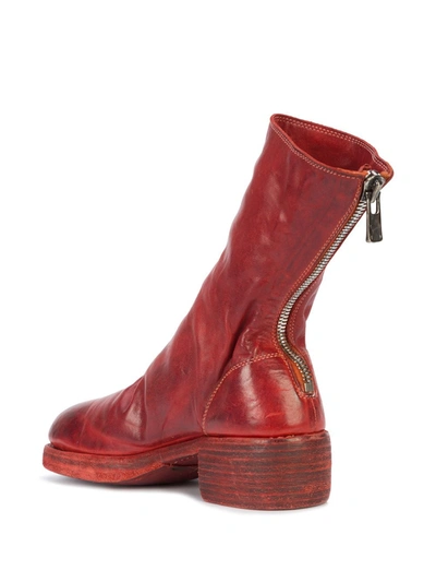 Shop Guidi Calf-length Boots In Red