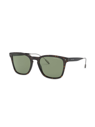Shop Giorgio Armani Square-frame Tinted Sunglasses In Brown