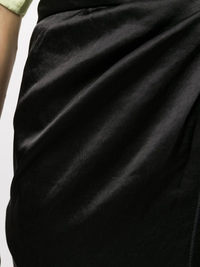 Shop Nanushka Samara Satin Skirt In Black