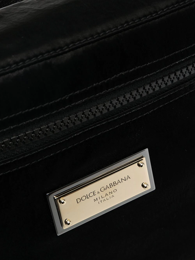 Shop Dolce & Gabbana Logo-plaque Messenger Bag In Black