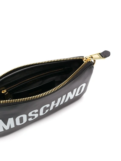 Shop Moschino Logo Cross Body Bag In Black