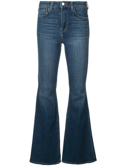 Shop L Agence Slim-fit Bootcut Jeans In Blue