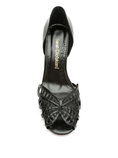 Shop Sarah Chofakian Leather Sandals In Black