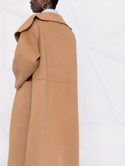 Totême + Net Sustain Signature Wool-blend Coat In Braun