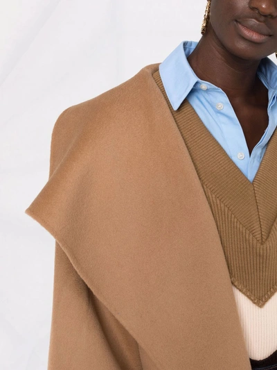 Totême + Net Sustain Signature Wool-blend Coat In Braun