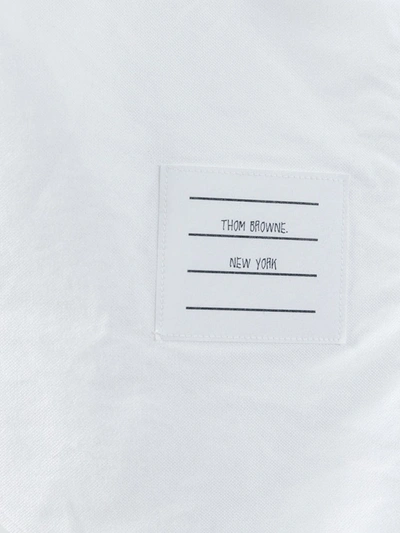Thom Browne Classic Long Sleeve Button Down Point Collar Shirt In Oxford In White